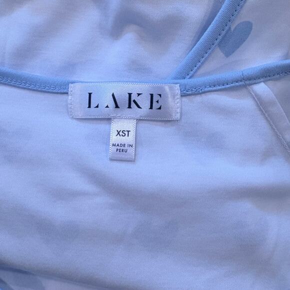 Lake Pajamas Cotton Short-Long Set in Blue Heart XST ST MT NWOT Loungewear - Picture 6 of 10